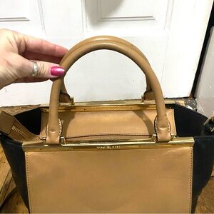 Simple Tan and Black Handbag